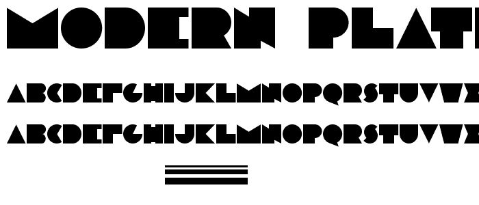 Modern plate font